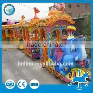 Children Electric Train Toy for Sale! China Supplier Lino Electric Elephant Ride on Train With Tracks thumbnail-4
