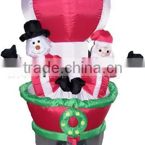 Inflatable Santa With Hot Air Balloon for Christmas thumbnail-1