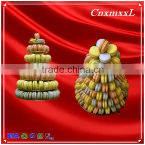Clear and Black Macaron Box Cookies Boxes 1-10 Layers 237 Macarons Diplay Tower Plastic Stand Packaging thumbnail-4