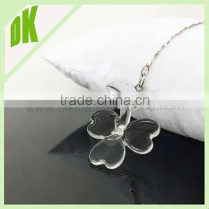 ### New ## Personalized Any Name Necklace, Pendant, Charm, Baby Size, Children, Clover Glass Flower Pendants Charms thumbnail-2