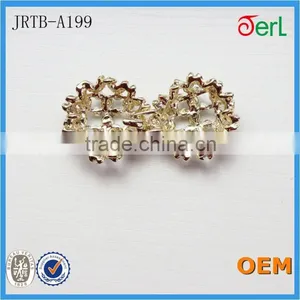 Round Rhinestone Ribbon Buckles Sliders thumbnail-1