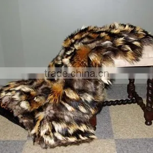 Whoilesale Genuine Fox Fur Blanket thumbnail-2