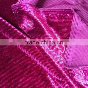 High Quality Stripe Poly/spadnex Stripe Korea Velvet Fabric for Dress, Blouse thumbnail-4