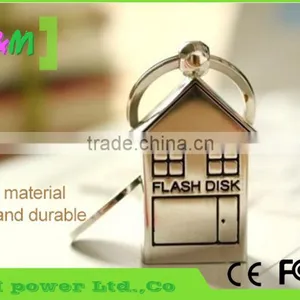 Metal House Usb Flash Drive,OEM House Shape Usb,metal Usb With Keychain thumbnail-3