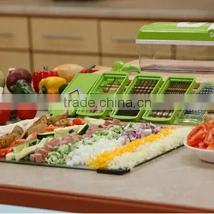 Food Container, Safety Food Holder, Bonus Peeler - All-in-One Vegetable Cutter, Slicer, Grater & Julienne Slicer thumbnail-6