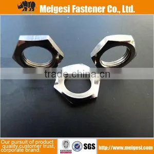China Manufacture Supply High Quality Good Price Standard Carbon Steel White Zinc Plated Hex Thin Nut thumbnail-1