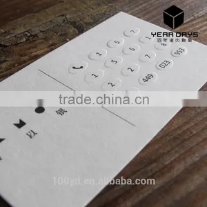 2016 Duplex Cotton Paper Debossed Thick Business Card thumbnail-1