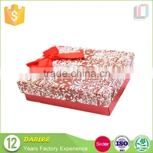 Grey Cardboard Packaging Gift Box Wholesale With Bowknot thumbnail-2