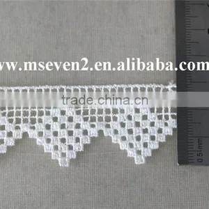Nice Design Chemical Lace Trim White 100% Polyester Water Soluable Lace Guipure Trim Lace for Ladies thumbnail-5