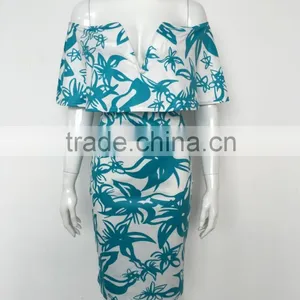 Bonvatt 2017 Summer New Product Lady Dress Fat Floral Print Fancy Dress thumbnail-2