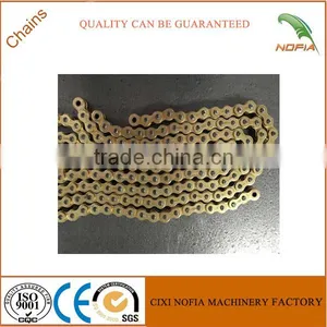 Industrial Gold Colored Copper Plating 428H 520H Transmission Motorcycle Chain thumbnail-1
