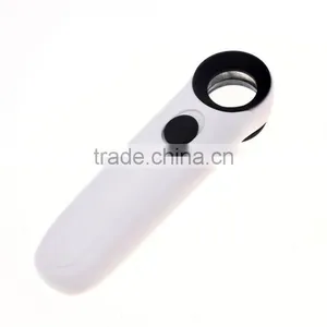 Handheld Reading Magnifying Glass 40X LED Light Jeweler High-Power Eye Loupe Potable Hand Hold Magnifier With LED Hot Sale thumbnail-4