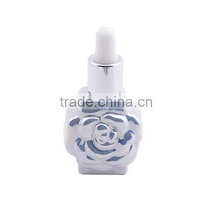 MUB 14ml Rose Shape Perfume Bottle; Easy Taking Glass Dropper Bottle;UV Gel Polish Bottle thumbnail-2