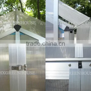 Latest 6mm Polycarbonate Sheet Aluminium Greenhouse HX66125-5 thumbnail-3