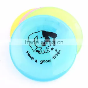 Plastic Cartoon Dog Flying Discs Printing Plastic Pet Frisbee Small Size 20cm thumbnail-1