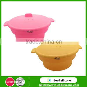 Multi-function Collapsible Silicone Bowls, Kitchen Foldable Bowls , Silicone Bowls With Lid thumbnail-4