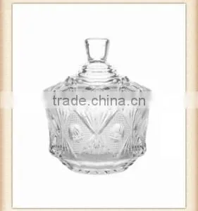 Wholesale Glass Candy Box With Lid ,Promotion Glass Sugar Bowl thumbnail-1
