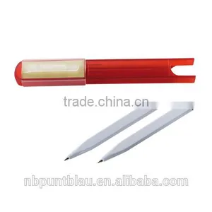 Ballpoint Pens in Plastic Case With Memo Stickers and Clip thumbnail-1