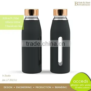 Fashionable Wholesale OEM/ODM Borosilicate Glass Bottle Silicon Sleeve thumbnail-6