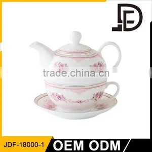 Porcelain Top Grade Flower Porcelain Teapot One, Teapot and Cup in One, Personalized Teapot thumbnail-1