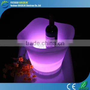 LED Colorful Plastic Cheap Ice Bucket for Economical Users GKP-427RT thumbnail-1