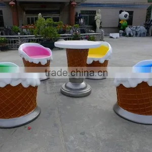 Ice Cream Table and Chair for Hotel or Bar thumbnail-2