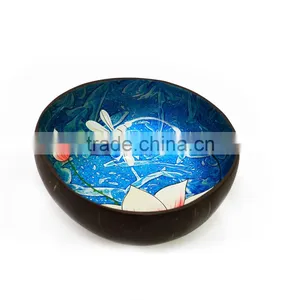 Cheap Price Handmade Vietnam Lacquer Coconut Bowl From Natural Coconut Shell Bowl thumbnail-2