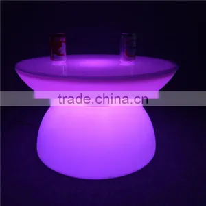 Night Club LED Furniture Glowing 16 Colors Changeable Solar Powered Led Bar Table 66*66*42cm thumbnail-1