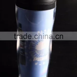 12oz Plastic Sports Travel Mug With Screwed Lid thumbnail-5