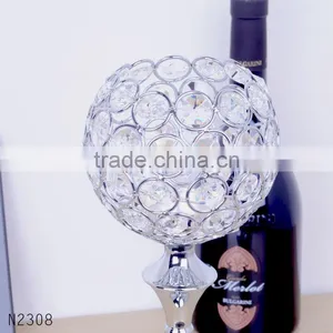 Free Shipping 31*11cm Metal Glass Crystal Candlestick for Home Wedding Party Decoration Candle Holders thumbnail-3