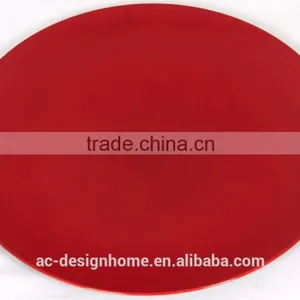 RED GLITTER PP PLASTIC CHARGER PLATE thumbnail-1