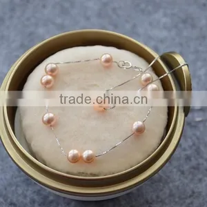 Beautiful 4-5mm Pink Freshwater Pearl Jewelry Sets thumbnail-2