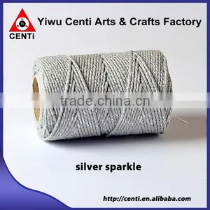 Quality Silver Sparkle Coloured Original Cotton Bakers Twine thumbnail-1