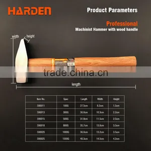 Machinist Hammer With Wood Handle thumbnail-2