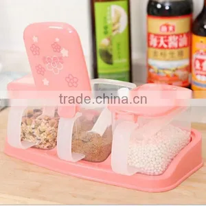 Custom Home Kitchen Plastic 3 Small Box Seasoning Storage Case Spice Container Supplier In ShenZhen thumbnail-1