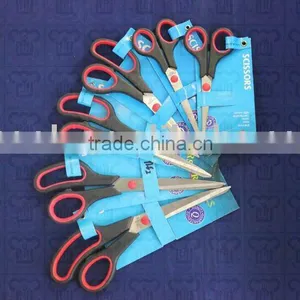 Household Scissor W/colorful Rubber Handle and Different Sizes thumbnail-1