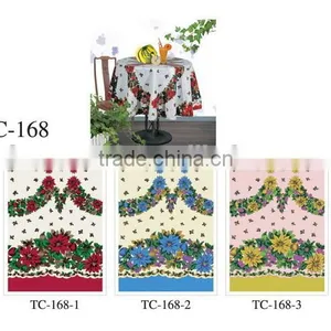 2014 NEW Designed Fashion Printed PVC Table Cover Cloth With Falannel Back , Direct Factory/Manufactory Supply/industrial thumbnail-1