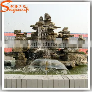 Artificial Waterfalls Fountain Outdoor Decoration Customized Fiber Glass Artificial Waterfall Fountain thumbnail-1