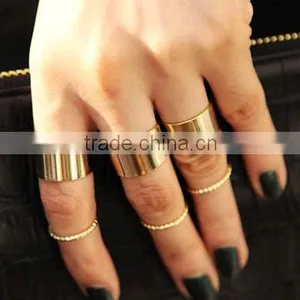 Wholesale Fashion Jewelry Ladies Gold Finger Ring Set Midi Ring Set thumbnail-1