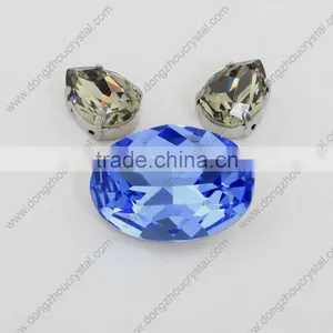 Factory Wholesale Prices Lead Free Point Back Oval Crystal Fancy Loose Stone Beads thumbnail-4