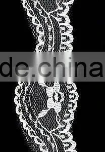 Popular White Beaded Lace Fabric thumbnail-1