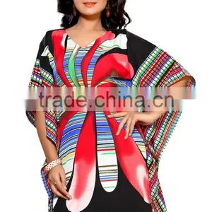 Crepe Fabric Designer Printed Kaftan / Poncho/kaftan Dress/abaya Kaftan thumbnail-3
