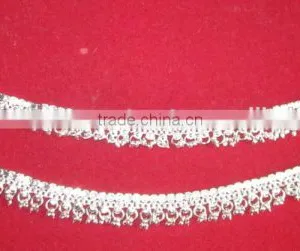 SILVER Plated GYPSY CHAIN ANKLET PAYAL Foot Bracelet thumbnail-1