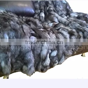 CX-D-67 Dropship Softtextile 2016 Fashion Genuine Fox Fur Fur Blanket thumbnail-2