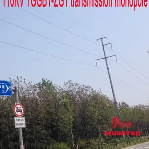 MEGATRO 110KV 1GGB1-ZG1 Transmission Monopole thumbnail-1
