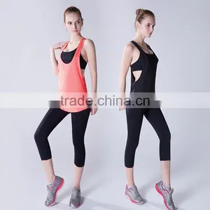 Summer Yoga Vest Sleeveless Solid Color Looser Gym Sport Shirts Women Fitness Gym Tank Tops thumbnail-1
