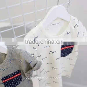 Cheap Wholesale Children T Shirt 2017 New Short Sleeve Kids T Shirt For 2-7 Years Casual Kids Crewneck T Shirt thumbnail-2