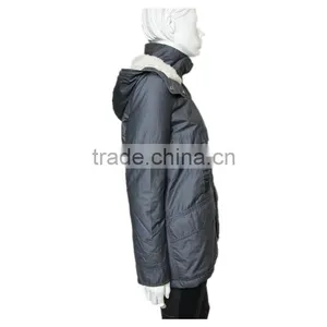 2014-2015 New Design Lady Sherpa Lining Fabric Parka Custom Made Coat Lady Parka thumbnail-2