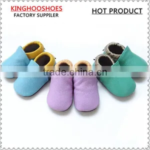 2015 Hot Selling Genuine Leather Baby Moccains Rubber Sole Moccasins thumbnail-1