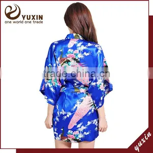 Satin Wedding Robes Silk Bridal Party Bathrobes Robe de Soiree RS1-0045 thumbnail-1